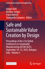 Text: "Safe and Sustainable Value Creation by Design", "Lecture Notes in Mechanical Engineering", "Open Access". Technische Skizzen im Hintergrund.