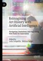 Buchtitel: "Reimagining Art History with Artificial Intelligence". Autoren: Leda Cempellin, Melissa Geiger. Verschwommener Hintergrund.