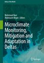 Titel: "Microclimate Monitoring, Mitigation and Adaptation in Deltas". Namen: Mahmoud Nasr, Abdelazim Negm. Darunter ein Flussdelta.