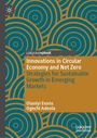 Titel: Innovations in Circular Economy and Net Zero. Autoren: Olaniyi Evans, Ogechi Adeola. Blau-goldenes Muster im Hintergrund.