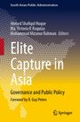 "Elite Capture in Asia. Governance and Public Policy. Editors: Ahmed Shafiqul Huque u.a. Logo von Springer. Gelb-blauer Hintergrund."
