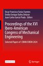 "Proceedings of the XVI Ibero-American Congress of Mechanical Engineering. Roter Hintergrund, weißer Text."