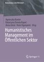 Titel: Humanistisches Management im Öffentlichen Sektor. Grauer Hintergrund, lila unterer Bereich, Springer-Logo.