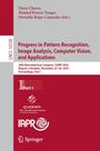 "Progress in Pattern Recognition, Image Analysis, Computer Vision, and Applications." Rotes Cover, Logos unten.