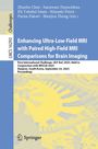 Titel: "Enhancing Ultra-Low-Field MRI with Paired High-Field MRI Comparisons for Brain Imaging". Hintergrund: Abstrakte gelbe und blaue Pixel.