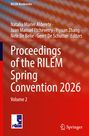 Buchtitel: "Proceedings of the RILEM Spring Convention 2026, Volume 2". Rotes, abstraktes Hintergrunddesign.