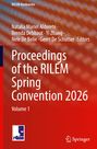 "Proceedings of the RILEM Spring Convention 2026, Volume 1" vor rotem Hintergrund mit blauem Logo unten.