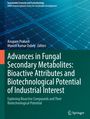 Titel: "Advances in Fungal Secondary Metabolites". Illustratives Muster eines Energie- oder Solarpanels im Hintergrund.