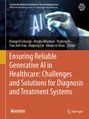 Titel: Ensuring Reliable Generative AI in Healthcare. Bild: Hand berührt AI-Hologramm.
