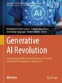 Titel: "Generative AI Revolution". Untertitel: "Transforming Healthcare and Life Sciences". Mediziner hält Tablet.