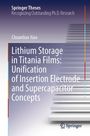 "Lithium Storage in Titania Films: Unification of Insertion Electrode and Supercapacitor Concepts" steht auf einer abstrakten Treppe.