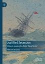 Text: "Justified Secession: When is Leaving the Right Thing To Do? Mitchell Krumm." Eine Illustration eines Schiffs in rauer See.