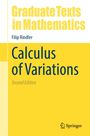 "Graduate Texts in Mathematics", Filip Rindler, "Calculus of Variations", "Second Edition". Gelber Hintergrund, Springer-Logo.