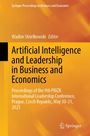 "Artificial Intelligence and Leadership in Business and Economics" steht auf einem orangefarbenen Buchcover. Springer-Logo unten rechts.