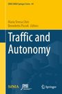 **Traffic and Autonomy**: Buchcover in Blau und Gelb. Autoren: Maria Teresa Chiri, Benedetto Piccoli. Logos unten.