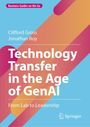 "Technology Transfer in the Age of GenAI" in Weiß auf buntem Hintergrund, mit Springer-Logo.
