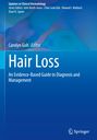 „Hair Loss: An Evidence-Based Guide to Diagnosis and Management“ von Carolyn Goh. Blauer Hintergrund, Springer-Logo.