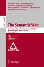 Roter Hintergrund, Haupttext: "The Semantic Web". Titel, Autoren und Konferenzdetails in Weiß und Rot. Logo mit "ESWC26".