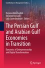 "The Persian Gulf and Arabian Gulf Economies in Transition" in Weiß auf rotem Hintergrund, Stadt-Silhouette, Springer-Logo.