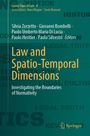 Buchtitel: Law and Spatio-Temporal Dimensions. Autoren: Silvia Zorzetto, Giovanni Bombelli. Verlag: Springer Logo unten.