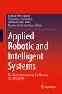 Titel: "Applied Robotic and Intelligent Systems". Konferenz: ICARIS 2025. Orange-roter und dunkelblauer Hintergrund. Springer-Logo unten.