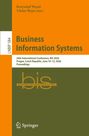 Text: "Business Information Systems" und "Springer". Konferenzinfo: Prag, 2026. Orange-Grün-Gestaltung mit Logo.