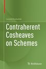 Text: "Leonid Positselski - Contraherent Cosheaves on Schemes". Grüner Hintergrund mit geometrischen Formen.