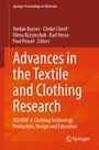 Buchtitel: "Advances in the Textile and Clothing Research". Roter Hintergrund, Logo unten rechts mit weißem Springer-Text.