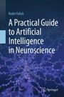 Titel: "A Practical Guide to Artificial Intelligence in Neuroscience". Neonartige neuronale Strukturen auf blauem Hintergrund.
