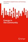 Der Titel lautet "Energy in the Community". Es gibt ein rot-weißes grafisches Muster. Oben steht "SpringerBriefs...". Ein Springer-Logo ist unten sichtbar.