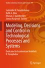„Modeling, Decisions and Control in Technological Processes and Systems“ auf orangem Hintergrund, Zahnräder sichtbar.