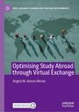 „Optimising Study Abroad through Virtual Exchange“ von Ángela M. Alonso Morais. Personen auf Weltkartenhintergrund.