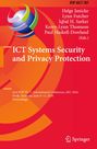 Titel: "ICT Systems Security and Privacy Protection". Roter Hintergrund, kreisförmige Grafik, Springer Logo.