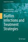 Titel: „Biofilm Infections and Treatment Strategies“. Autoren: Thomas Bjarnsholt, Kendra Rumbaugh. Rechteckiges Muster, grün.