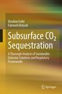 Titel: Subsurface CO₂ Sequestration. Untertitel: A Thorough Analysis of Sustainable Emission Solutions and Regulatory Frameworks. Autoren: Ebrahim Fathi, Fatemeh Belyadi. Unten rechts ist ein Springer-Logo. Hintergrund in Erdtönen.