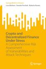 „Crypto and Decentralized Finance Under Stress“ vor gelbem Hintergrund mit abstraktem weißem Muster und Springer-Logo.