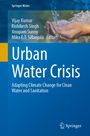 „Urban Water Crisis: Adapting Climate Change for Clean Water and Sanitation.“ Hände fangen Wasser auf, Springer-Logo unten.