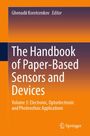 Ghenadii Korotcenkov, Editor. "The Handbook of Paper-Based Sensors and Devices," oranges-schwarze Gestaltung. Springer-Logo.