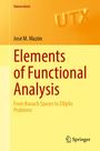 "Elements of Functional Analysis. From Banach Spaces to Elliptic Problems." Autorenname oben, Springer-Logo unten rechts.