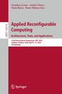 „Applied Reconfigurable Computing“ Buchumschlag, mit Symposiumsdetails und Springer-Logo.
