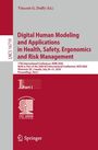 Digital Human Modeling and Applications in Health, Safety, Ergonomics and Risk Management, Buch
