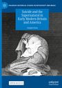 Titel: "Suicide and the Supernatural in Early Modern Britain and America" von Imogen Knox. Schwarz-weiße Illustration: Figur mit gebeugtem Kopf.