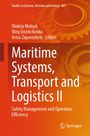 Titel: "Maritime Systems, Transport and Logistics II". Namen: Oleksiy Melnyk, Oleg Onishchenko, Artur Zaporozhets. Hintergrund: Zahnrad-Motiv.