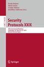 „Security Protocols XXIX“, Workshop in Cambridge 2025, Herausgeber: Stajano, Lomas, Matyas, Anderson, Springer-Logo.