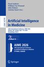 „Artificial Intelligence in Medicine“, AIME 2026, Ottawa, Canada, 24th International Conference. Blaues Layout. Springer-Logo.