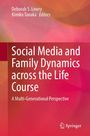 Titel: Social Media and Family Dynamics across the Life Course. Hintergrund in Rosa- und Orangetönen.