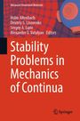 "Stability Problems in Mechanics of Continua", Autoren und Herausgeber, darunter ein weißes Gitter auf blauer Kugel.
