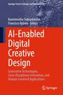 Buchtitel: "AI-Enabled Digital Creative Design". Autoren: Kannimuthu Subramanian, Francisco Rebelo. Rechte Seite: digitale Gesichtsskulptur.