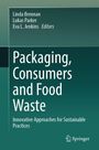 Text: "Linda Brennan, Lukas Parker, Eva L. Jenkins Editors. Packaging, Consumers and Food Waste. Innovative Approaches for Sustainable Practices." Hintergrund: Grüntöne, Springer-Logo unten.