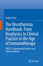 Text: "András Szász. The Oncothermia Handbook: From Biophysics to Clinical Practice in the Age of Immunotherapy. PART II - Experimental Evidence and Clinical Solutions." Unten rechts ist ein Springer-Logo. Hintergrund in Blau.
